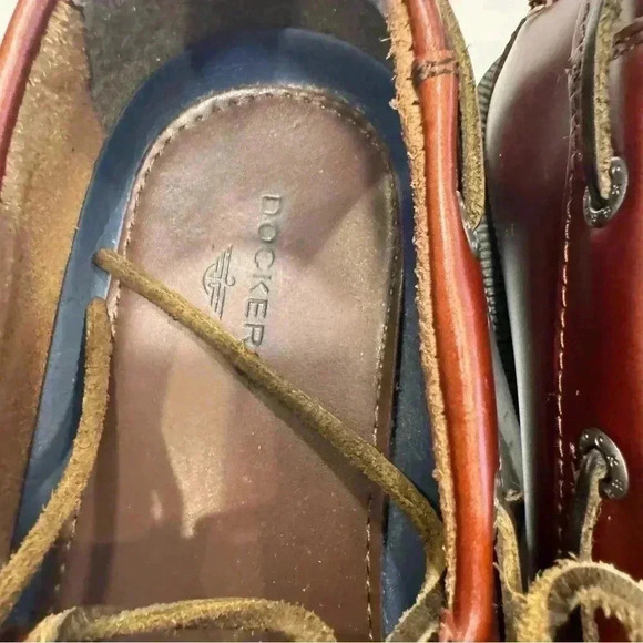 Dockers men’s brown leather lace up shoes size 9 excellent condition main image 12